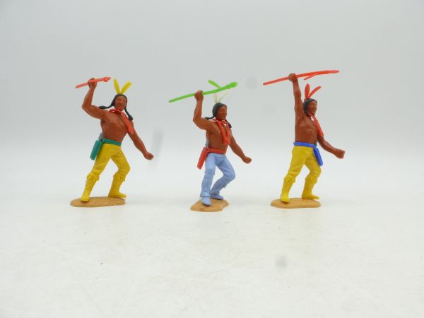 Timpo Toys 3 Indianer 3. Version stehend mit Speer