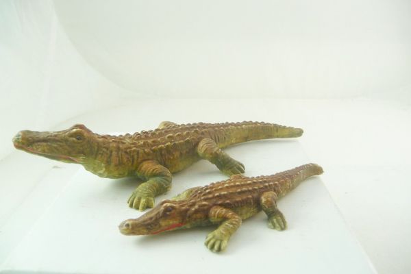 Elastolin Weichplastik Krokodil mit Jungkrokodil - sehr guter Zustand