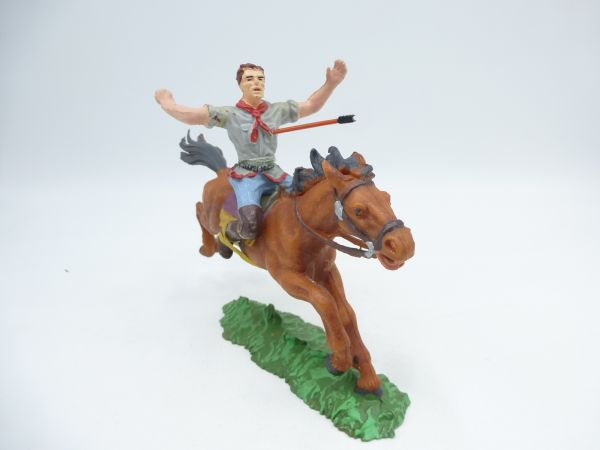 Cowboy on horseback, hit by arrow - nice modification