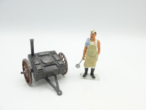 Field kitchen with cook (1:32, approx. 5,4 cm) - nice painting