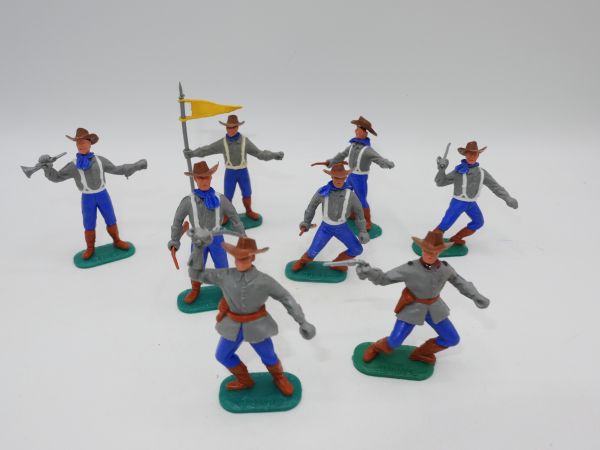 Timpo Toys Set of Southerners 1st version on foot (8 figures)