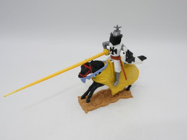 Timpo Toys Visierritter weiß/schwarz mit gelber Lanze
