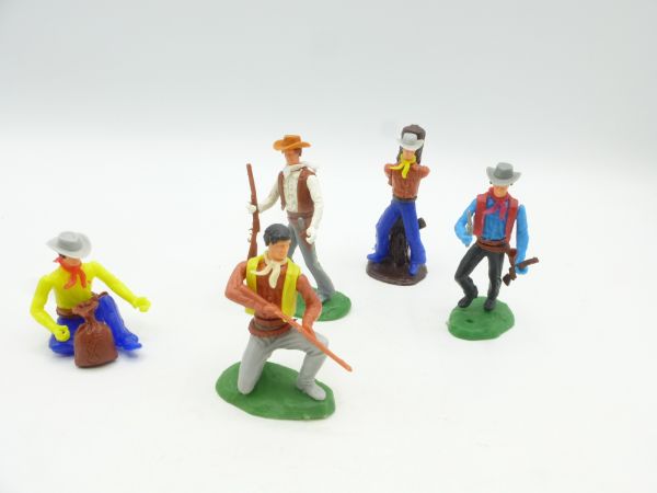 Elastolin 5,4 cm Beautiful set of Cowboys (5 figures)