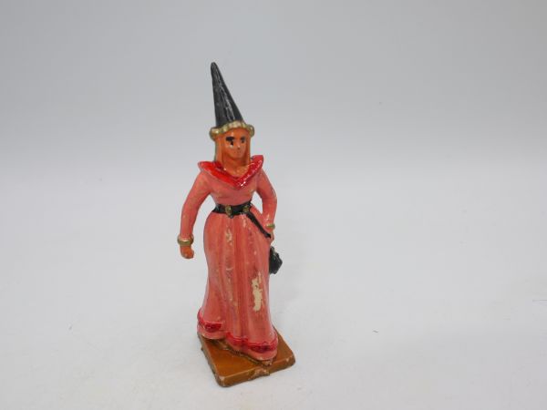 Starlux Burgfräulein, rosa - frühe Figur, seltene Farbe, bespielt