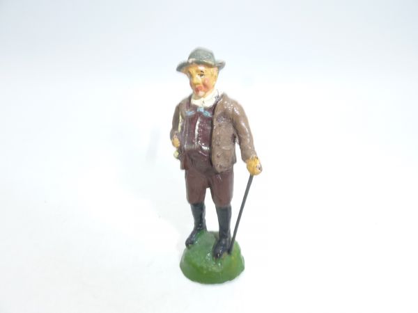 Elastolin (compound) Walker with leather trousers, stick + hat (height approx. 5,5 cm)