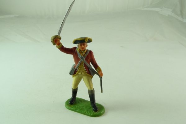 Elastolin 7 cm Brit. Grenadiere - Offizier stürmend mit Säbel, Nr. 9140-2