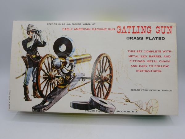 Palmer Plastics ACW Gatling Gun, No. 29130 - orig. packaging, on cast