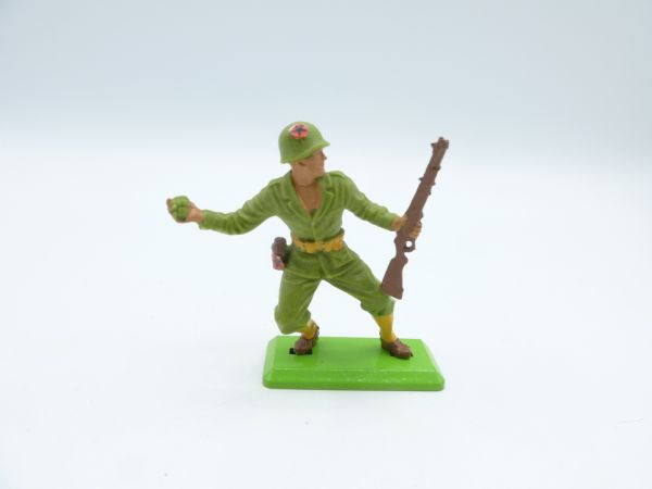 Britains Deetail American 2nd version with rifle + grenade - great condition