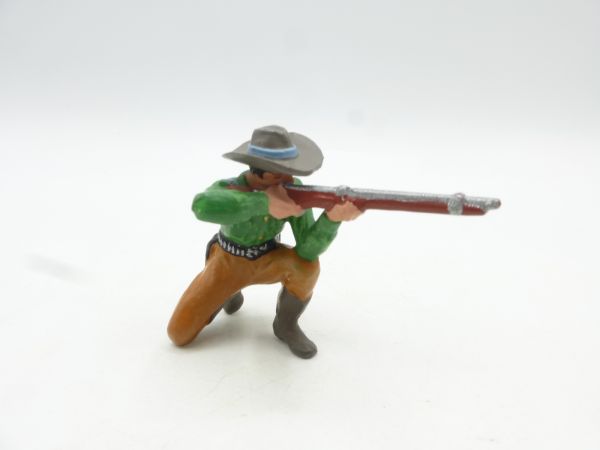 Preiser 7 cm Cowboy kneeling firing, No. 6964 - orig. packaging, brand new