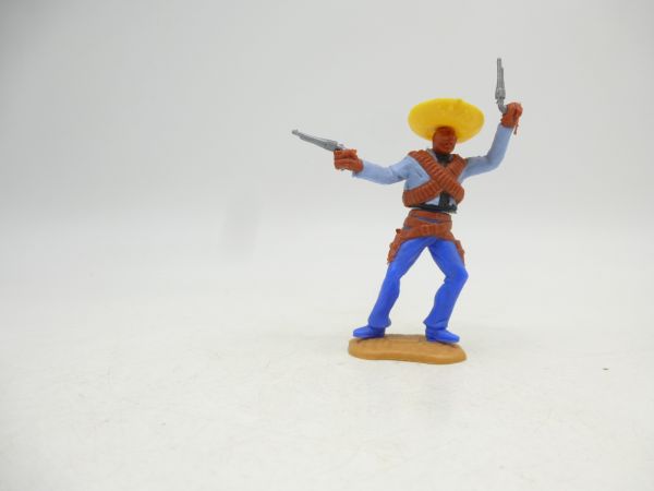 Timpo Toys Mexikaner stehend, hellblau, 2 Pistolen wild schießend