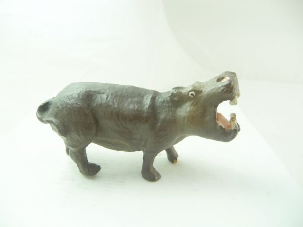 Elastolin Masse Kleines Nilpferd / Flusspferd - tolle Bemalung, seltene Figur