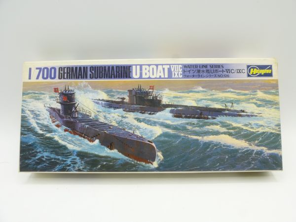 Hasegawa 1:700 Water Line Series German Submarine U-Boat VIIC IX C - orig. packaging