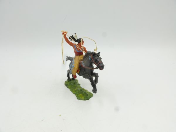 Elastolin 4 cm Indianer zu Pferd mit Lasso, Nr. 6846 - ladenneu