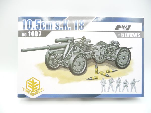 Toxso Model 1:72 scale: 10,5 cm S.K.18 + 5 Figuren, No. 1407 - orig. packaging, parts on cast