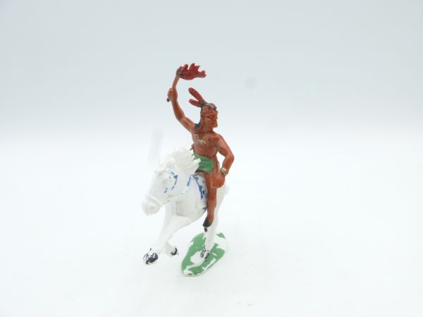 Indian riding with torch, fits to 5,4 cm figures