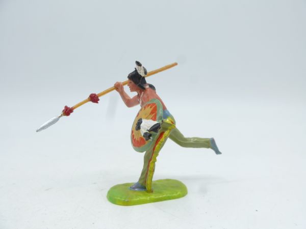 Elastolin 4 cm Indian running with spear, No. 6827