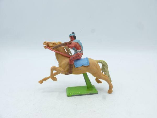 Britains Deetail Apache riding, shooting rifle - rare horse