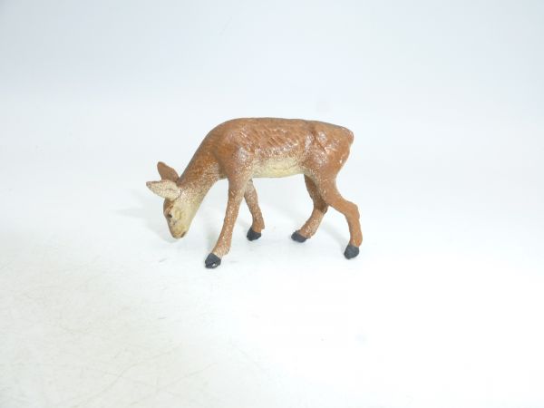 Deer grazing, height approx. 5 cm - beautiful figure + painting
