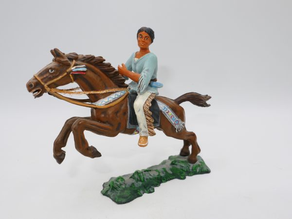 Indian woman on horseback - great modification to 7 cm Wild West series