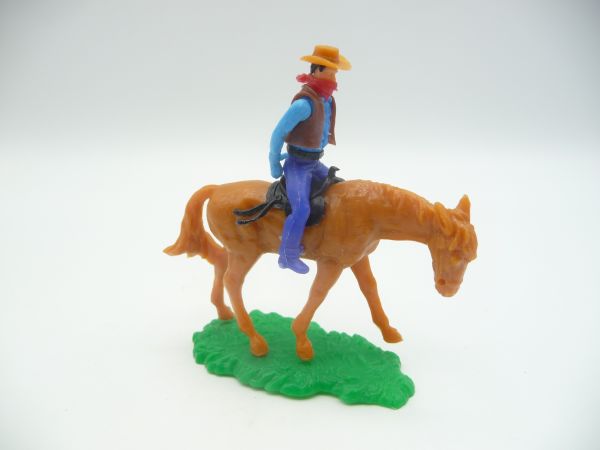 Elastolin 5,4 cm Bandit riding manacled - on rare horse