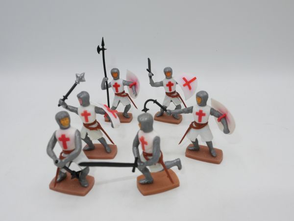 Plasty Set of crusaders on foot (6 figures)