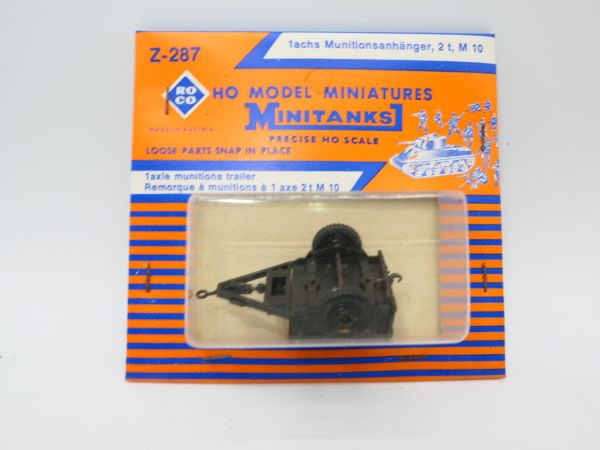 Roco Minitanks 1-axle ammunition trailer, No. Z 287 - orig. packaging