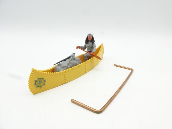 Timpo Toys Kanu (dunkelgelb) mit Apache - Umbau, s. Fotos