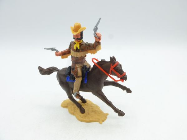 Timpo Toys Cowboy 4th version on horseback with fringed shirt