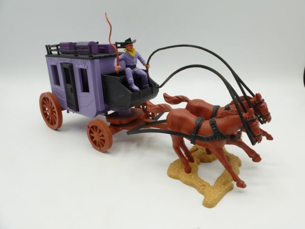 Timpo Toys Stagecoach black/purple - great modification, colours not original