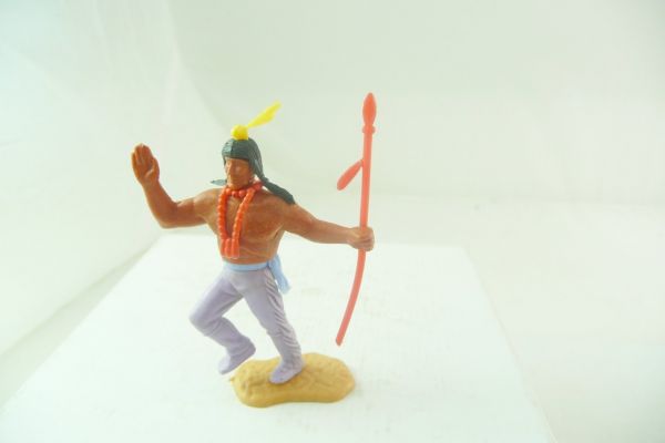 Timpo Toys Indianer 3. Version stehend mit Speer, grüßend