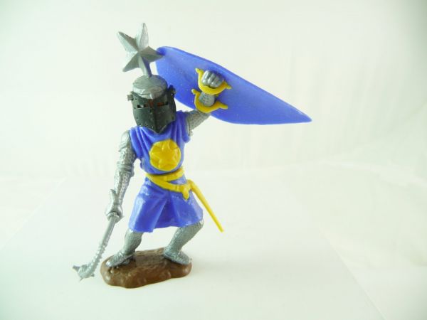Timpo Toys Visor knight crouching, medium-blue - shield loops top