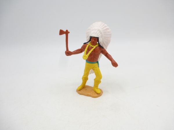 Timpo Toys Indianer 2. Version, Häuptling mit Tomahawk