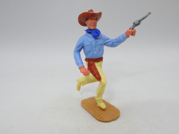 Timpo Toys Cowboy 2nd version running - variant: light yellow legs