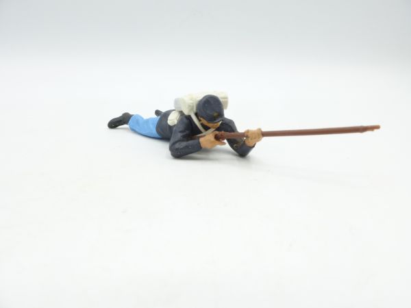 Britains Swoppets Union Army soldier lying, firing