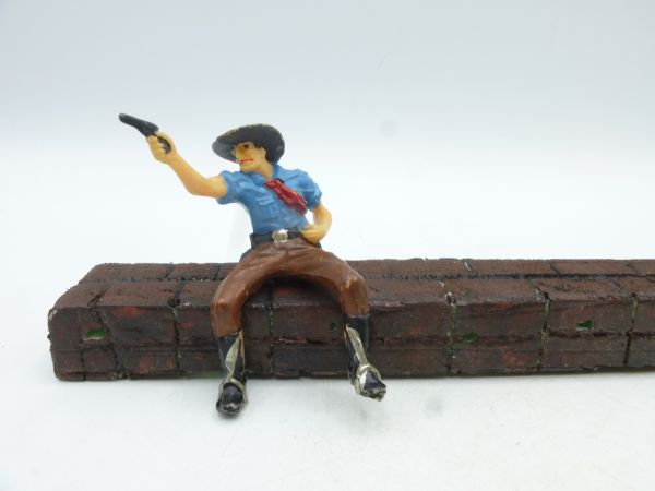 Elastolin 7 cm Cowboy rider with pistol (without horse)
