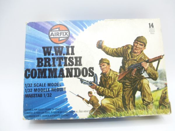 Airfix 1:32 WW II British Commandos, No. 51554-0 - orig. packaging, rare box