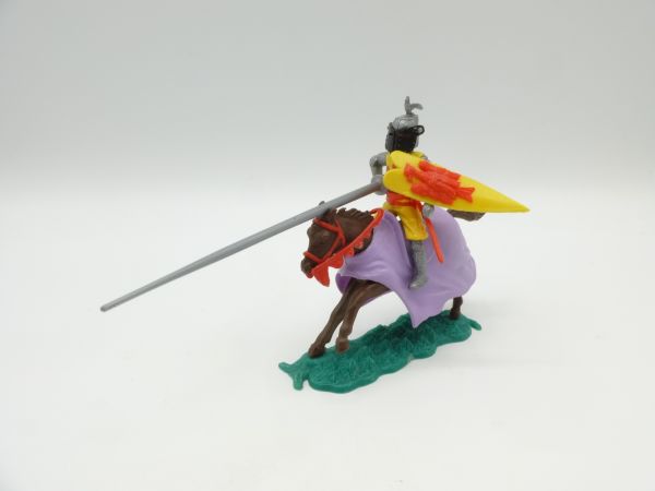 Timpo Toys Tournament Knight riding yellow/red with silver lance