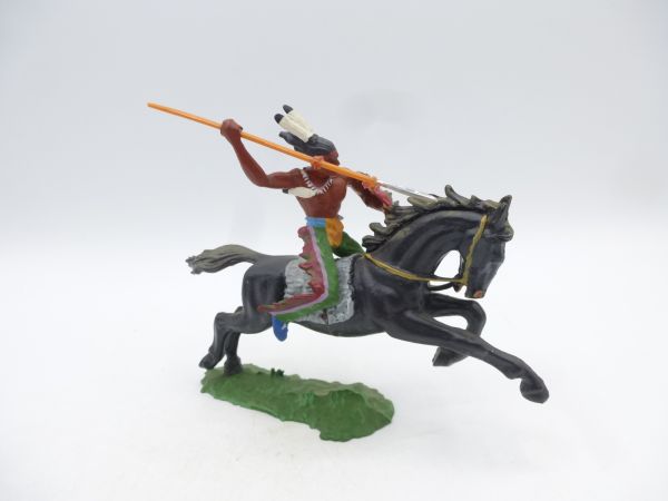 Preiser 7 cm Indianer zu Pferd mit Lanze, Nr. 6853