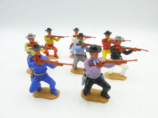 Timpo Toys 8 verschiedene Gewehrschützen (Cowboys 3. Version)