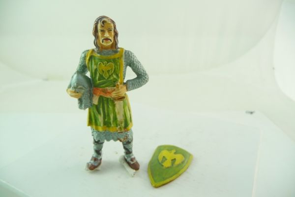 Elastolin 7 cm (beschädigt) Ritter Gawain, Nr. 8802, Bem. 2 - Bodenplatte fehlt