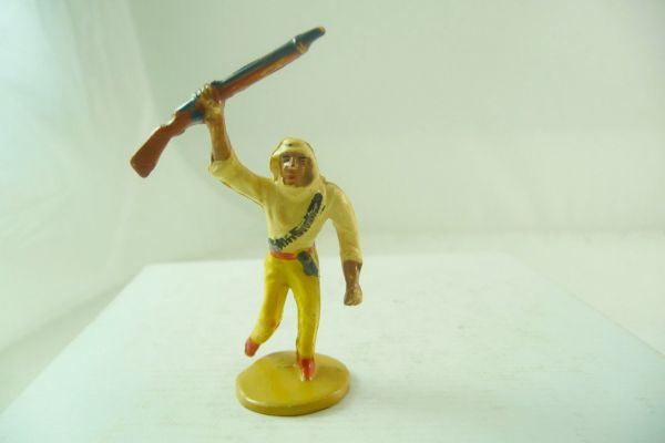 Merten 4 cm Araber laufend, Gewehr hoch, gelb - frühe Version
