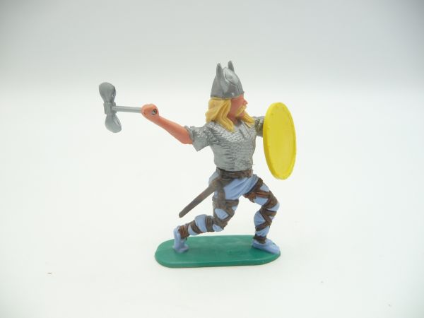 Timpo Toys Viking with battleaxe + yellow shield - loops ok