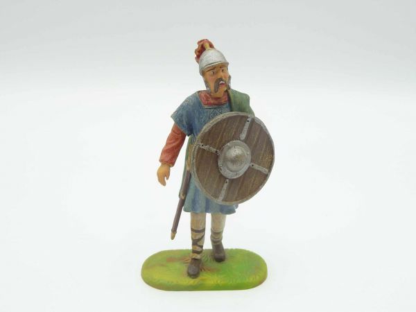 Modification 7 cm Soldier with cape + shield - very good painting, nice modification