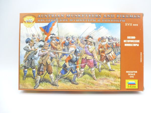 Zvezda 1:72 Austrian Musketeers and Pikeman XVII Cent., Nr. 8061 - OVP, am Guss