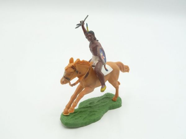 Britains Swoppets Indian riding with spear + shield