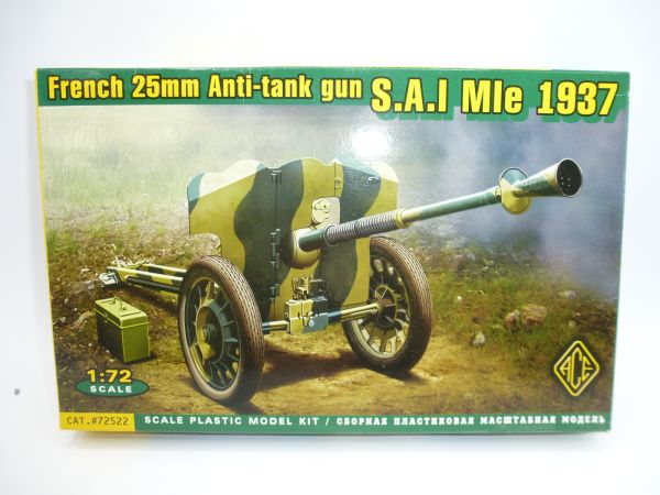 ACE 1:72 French 25 mm Anti-Tank Gun S.A.I Mle 1937