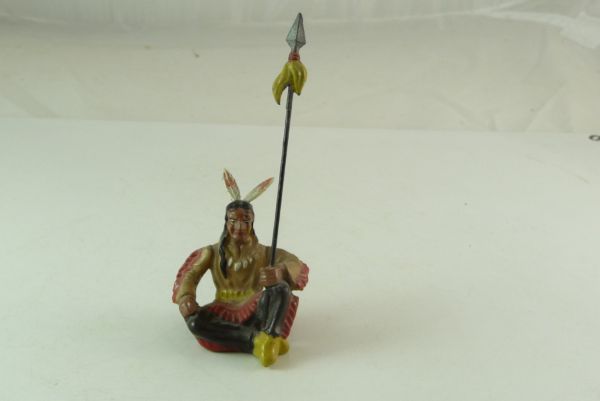 Leyla Indian sitting with spear - very good condition, great figure