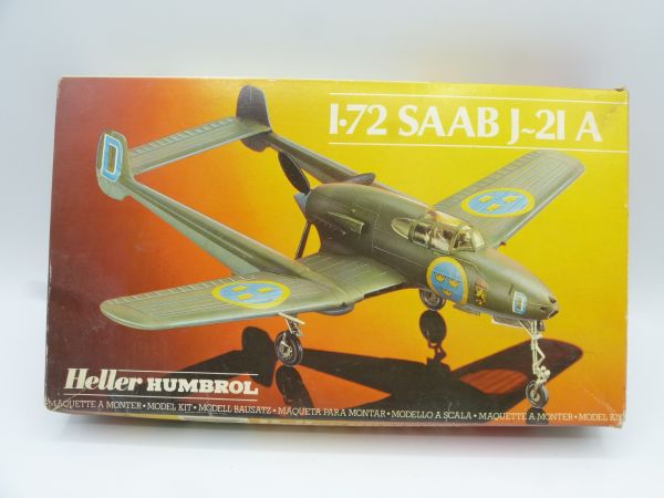 Heller 1:72 Saab J-21A, Nr. 80261 - OVP, Box mit Lagerspuren