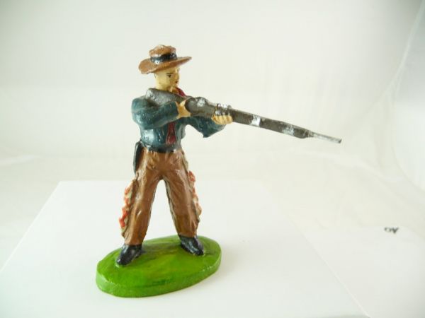 Pfeiffer / Tipple Topple Cowboy standing firing with rifle (dark-blue)