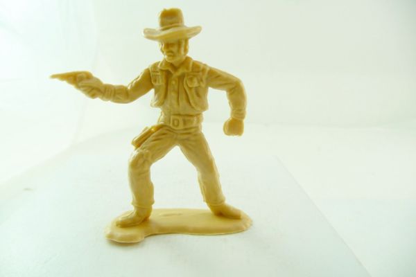 Heinerle Cowboy (70 mm) stehend mit Pistole, cremefarben